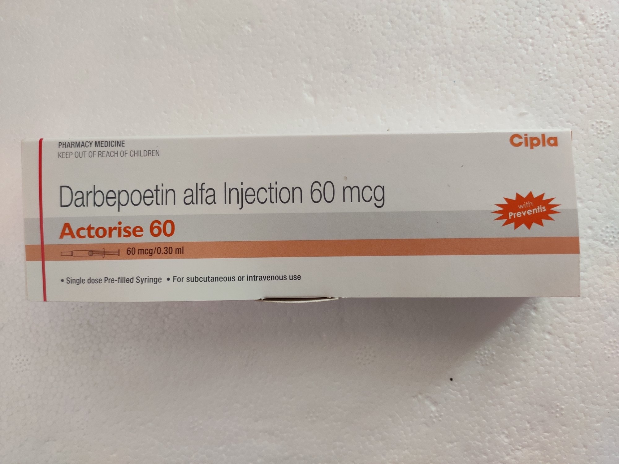 Actorise 60 Injection