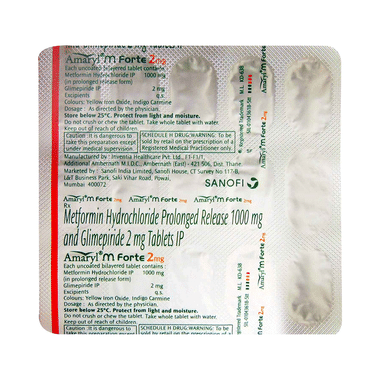 Amaryl M Forte 2mg Tablet PR