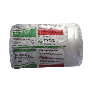 Anafast 100mg/325mg Tablet