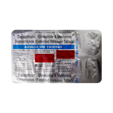 Azulix DM 10mg/2mg/500mg Tablet