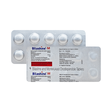 Bilashine M 20mg/10mg ODT Tablet