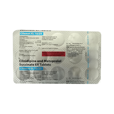 Cilamet XL 10/25 Tablet ER