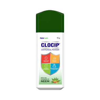 Clocip Anti-Fungal Dusting Powder | For Skin Infections, Itching, Rashes Indian Khus with Kewda Extracts