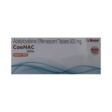 Coenac 600mg Effervescent Tablet Orange Sugar Free