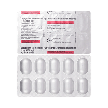dapaBITE M 5mg/1000mg Tablet