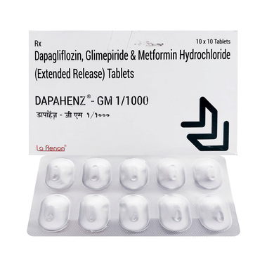 Image of Dapahenz GM 10mg/1mg/1000mg Tablet