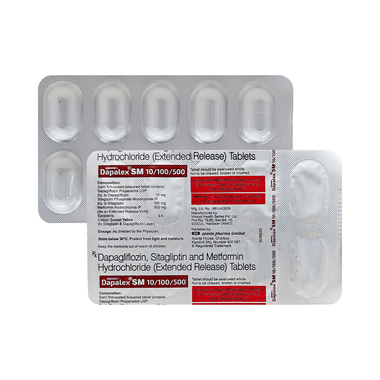 Dapalex SM 10mg/500mg/100mg Tablet
