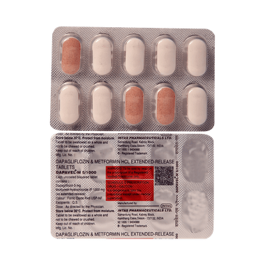 Dapavel M 5mg/1000mg Tablet ER