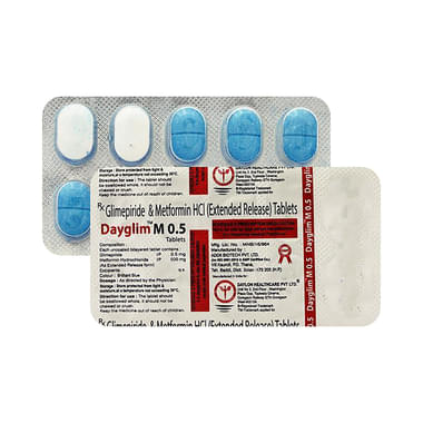 Dayglim M 0.5mg/500mg Tablet ER