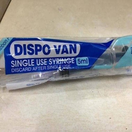 Dispovan Syringe 5ml with Needle 24G