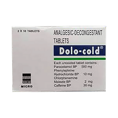 Dolo Cold 500mg/30mg/10mg Tablet
