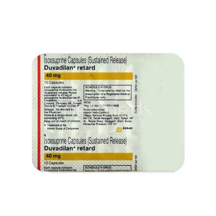 Duvadilan Retard 40mg Capsules