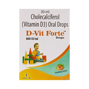 Image of D-Vit Forte Oral Drops Strawberry