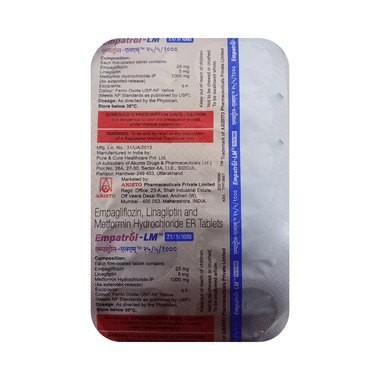 Image of Empatrol-LM 25/5/1000 Tablet ER