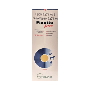 Image of Fixotic Advance (Fipronil) Tick and Flea Control Pet Spray