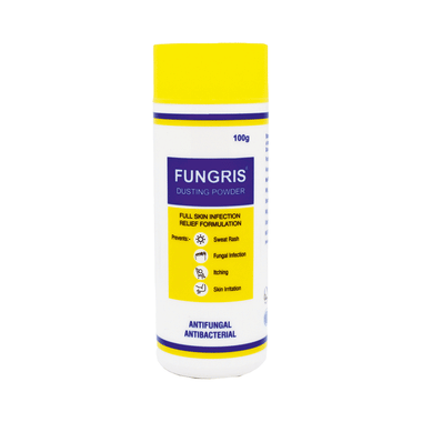 Image of Fungris Anti-Fungal Dusting Powder | For Skin Infections, Itching, Rashes I Clotrimazole Dusting Powder