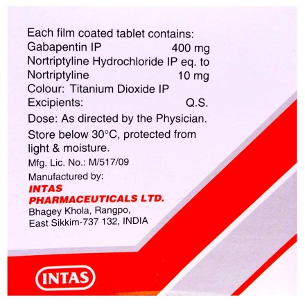 Gabapin NT 400mg Tablet