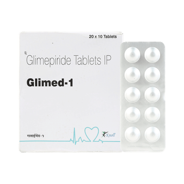 Image of Glimed 1mg Tablet