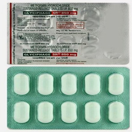 Glyciphage 850 Mg Tablet