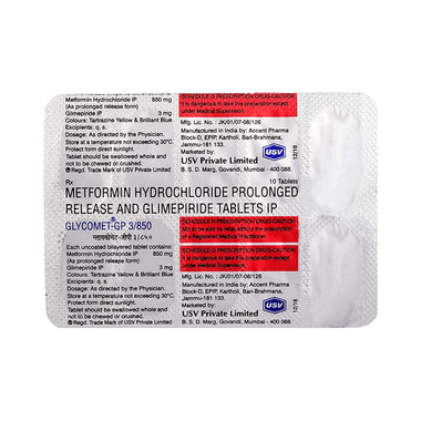 Glycomet-GP 3/850 Tablet PR