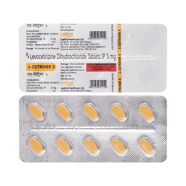 L Cetriver 5mg Tablet