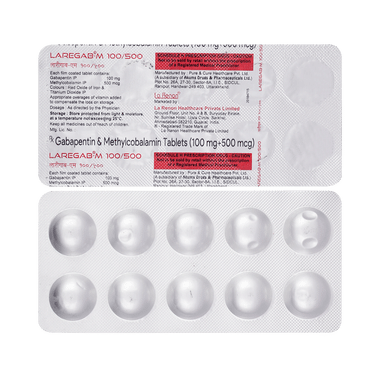 Laregab M 100mg/500mcg Tablet