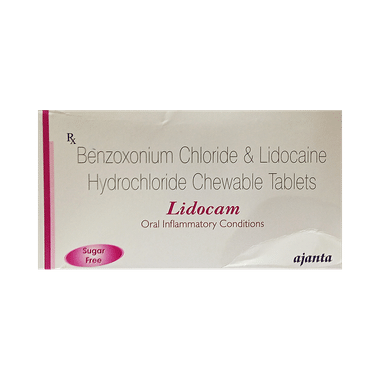 Lidocam Chewable Tablet Sugar Free
