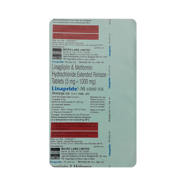 Linapride M 1000mg/5mg Tablet XR