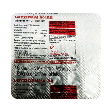 Loyzide M 60mg/500mg Tablet XR