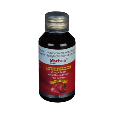 Macbery Syrup Strawberry Sugar Free