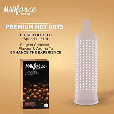 Manforce Condom Hotdots Belgian Chocolate