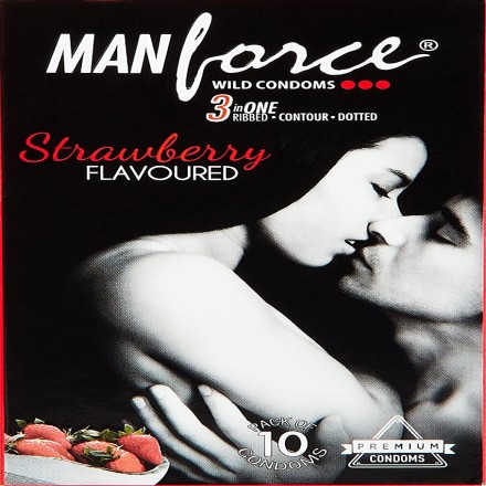 Manforce Wild Condom Strawberry