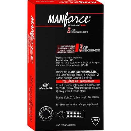 Manforce Wild Condom Strawberry