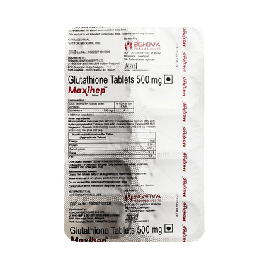 Maxihep 500mg Tablet 10.0 tablets in 1 strip