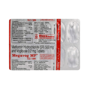 Megavog MF 0.2/500 Tablet SR