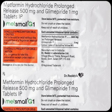 Metsmall G 1mg 500mg Tablet