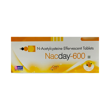 Nacday 600 Effervescent Tablet Delicious Orange Sugar Free