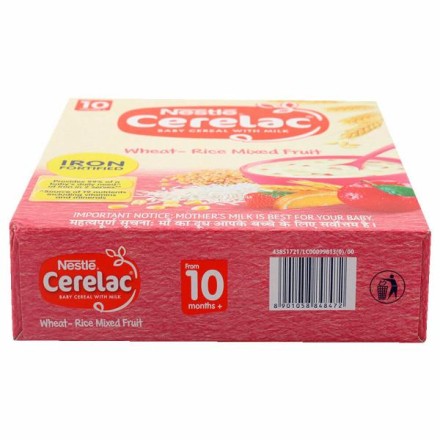 Nestle Cerelac Baby Cereal with Milk 10 Months+ Wheat Rice Mix Fruit