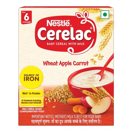 Nestle Cerelac Baby Cereal with Milk from 6 to 24 Months Wheat Apple
