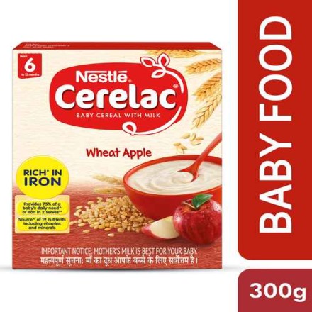 Nestle Cerelac Baby Cereal with Milk from 6 to 24 Months Wheat Apple