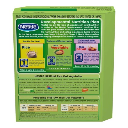 Nestle Nestum Baby Cereal From 8 to 24 Months Rice Vegetables