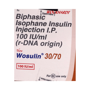 Image of New Wosulin 30/70 100IU/ml Injection 3ml