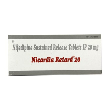 Nicardia Retard 20 mg Tablet SR