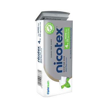 Nicotex Nicotine Sugar Free 4mg Chewing Gums Mint Plus