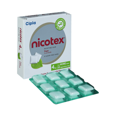 Nicotex Nicotine Sugar Free 4mg Chewing Gums Paan