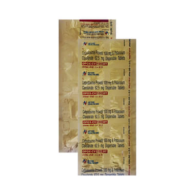 Opox CV 100mg/62.5mg Tablet DT