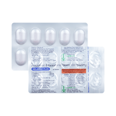 Relanac Plus 100 mg/325 mg Tablet