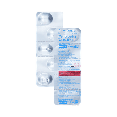 Sandimmun Neoral 25mg Soft Gelatin Capsule