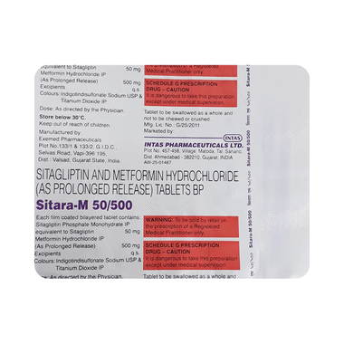 SitaRA-M 50/500 Tablet PR