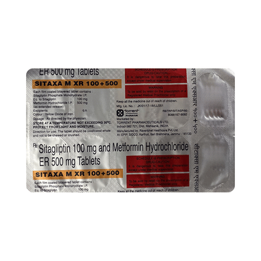 Sitaxa M XR 100+500 Tablet